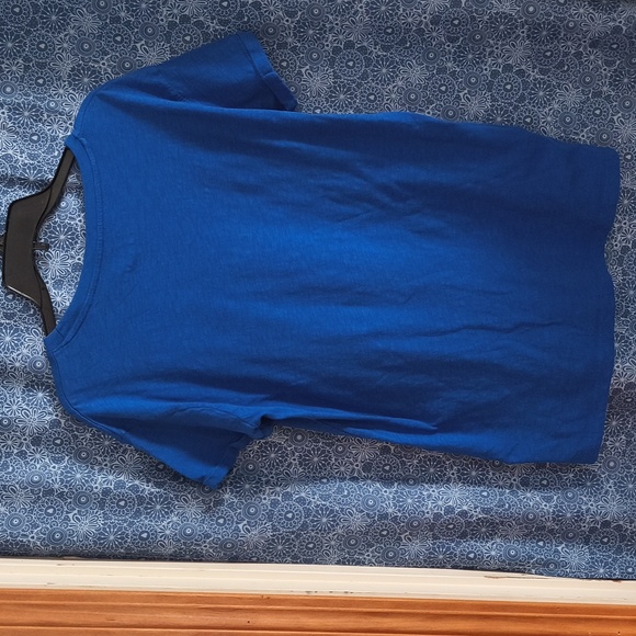 Blue Ladies UK Shirt With Cuffed Short Sleeves. - Picture 3 of 4